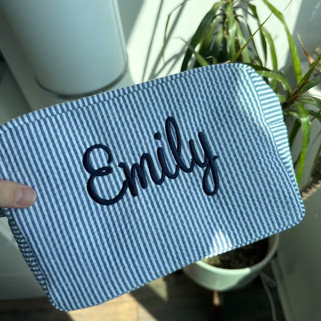 NEW ARRIVAL! 【名前刺繍】化粧ポーチ 収納 オーダー カスタマイズ プレゼント 旅行 バッグ - Fallook