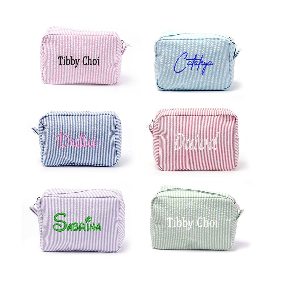 NEW ARRIVAL! 【名前刺繍】化粧ポーチ 収納 オーダー カスタマイズ プレゼント 旅行 バッグ - Fallook