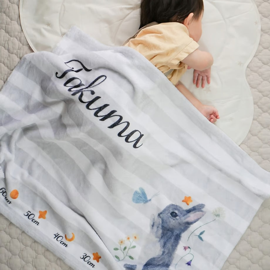 Floral pattern 🌸 Baby gift name blanket for boys, girls, babies, children, celebration gifts, birthday gifts 12