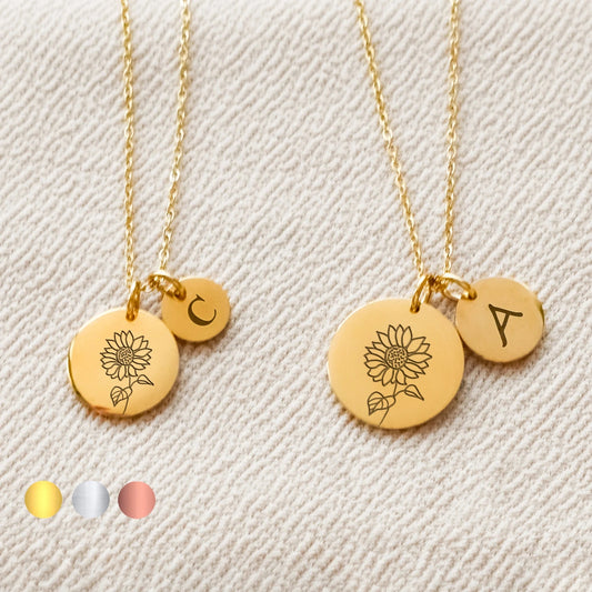 誕生花 誕生花ネックレス アルファベットをカスタマイズ可能 50以上の花コレクション! - Fallook
