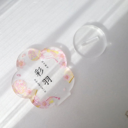 【アクリル名前札】お正月|ひな祭り|命名書|ひな祭り アクリル コンパクト おしゃれ 初節句 お祝い 出産祝い ひなまつり 飾り かわいい 今どき 花型