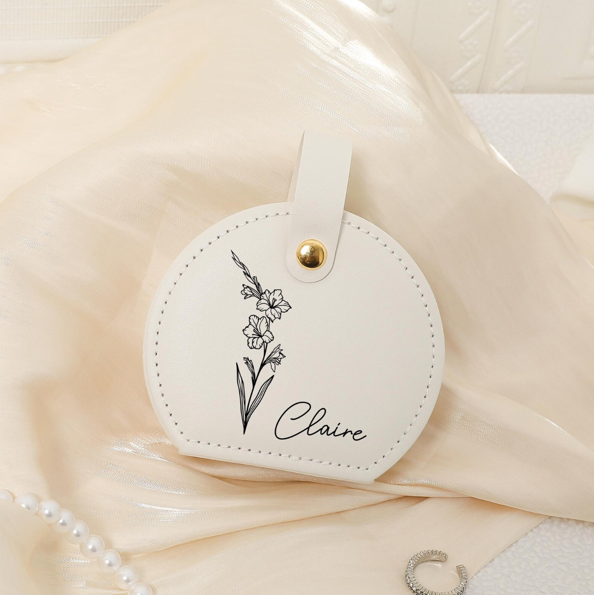 Personalized birth flower accessory storage box♬