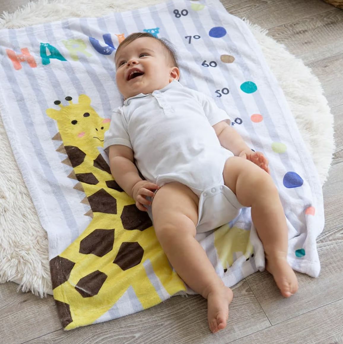 Floral pattern 🌸 Baby gift name blanket for boys, girls, babies, children, celebration gifts, birthday gifts 12