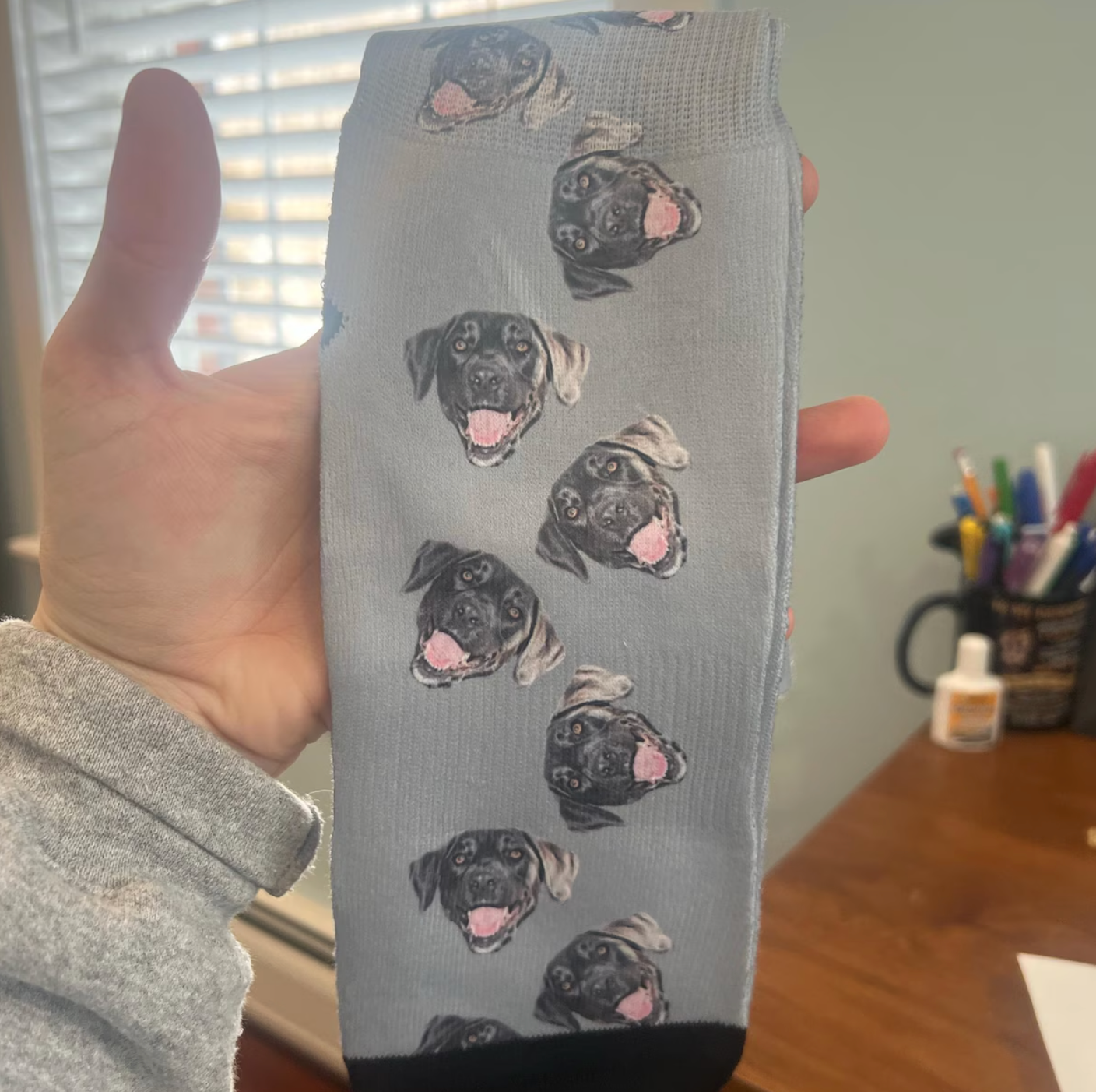 カスタマイズペットのアイコン靴下です