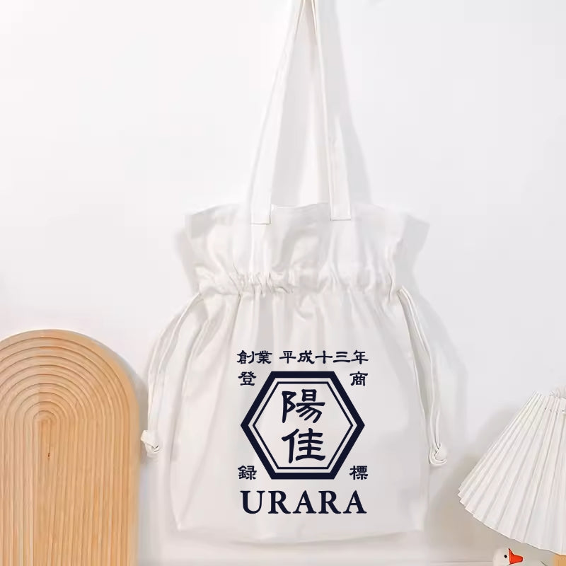 NEW ARRIVAL! オリジナルカスタマイズ【商店風】大容量の可愛いワンショルダーキャンバスバッグ - Fallook