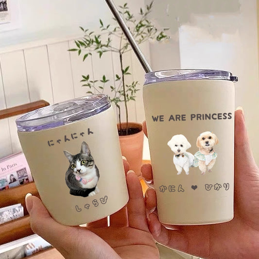 うちの子デザイン♡オリジナルタンブラー(ステンレスサーモ) ♥プレゼントに♥犬 猫 うさぎOK - Fallook