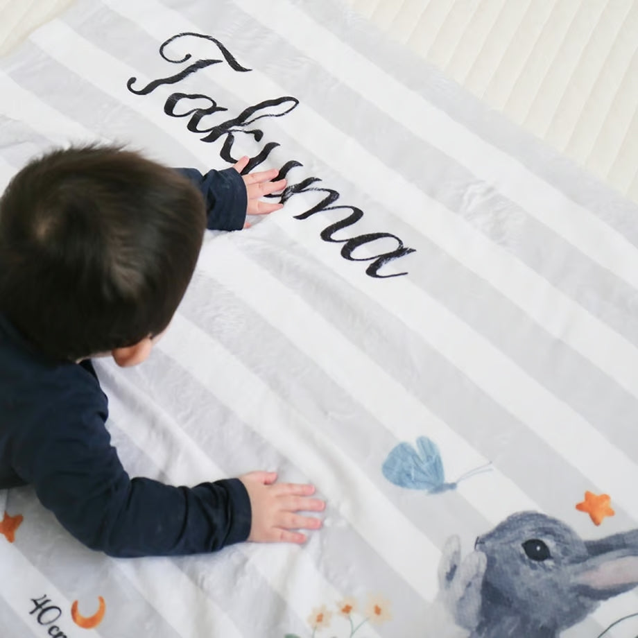 Floral pattern 🌸 Baby gift name blanket for boys, girls, babies, children, celebration gifts, birthday gifts 12