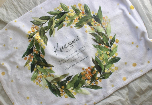 \やわふや素材/名入れ ブランケット <mimosa>通年用 - Fallook