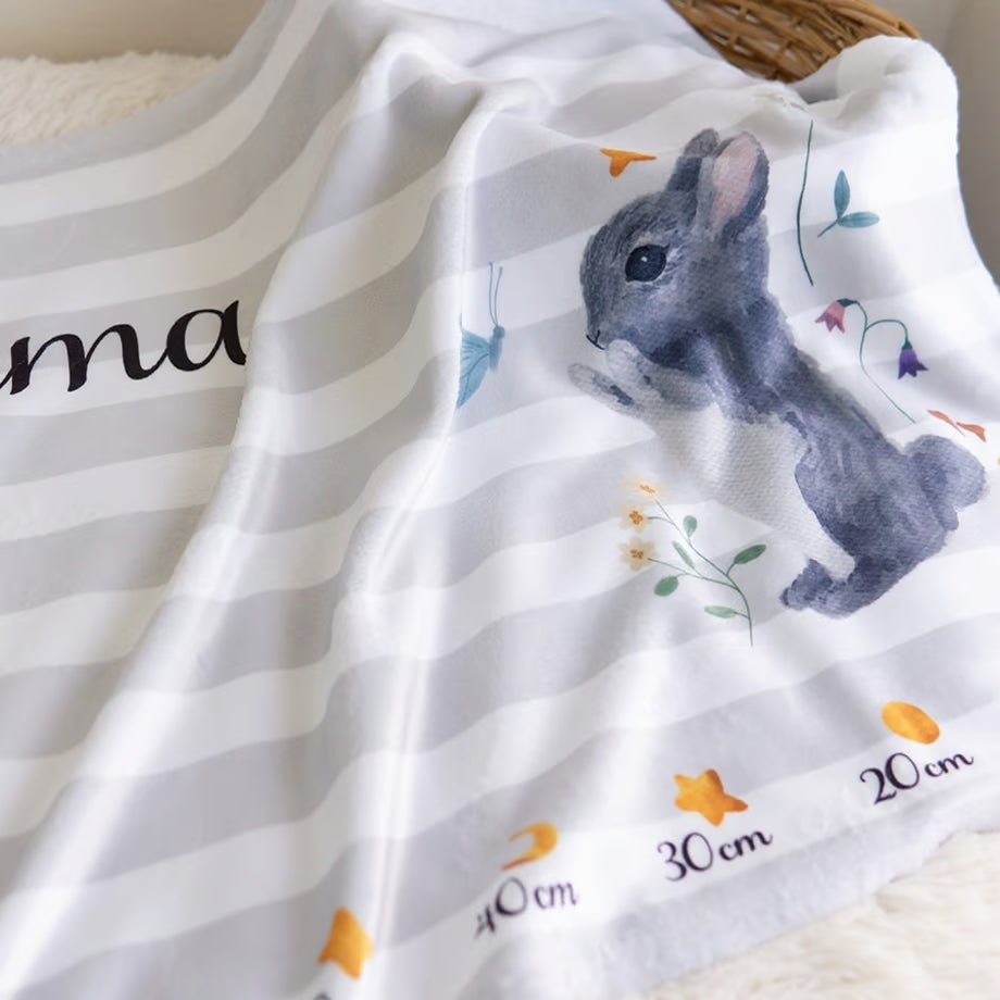 Floral pattern 🌸 Baby gift name blanket for boys, girls, babies, children, celebration gifts, birthday gifts 12