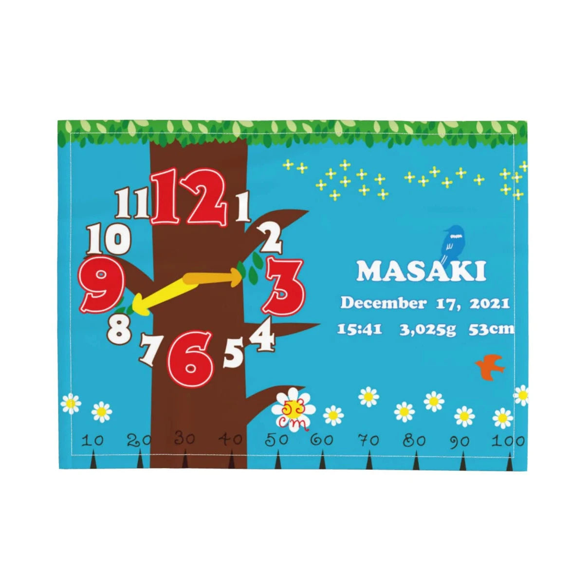 ブランケット|名入れ|誕生日ギフト|出産祝い|多色です|木のデザイン - Fallook