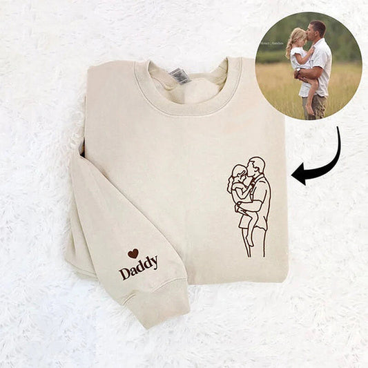 オリジナル 名前 写真 刺繍 スウェット トレーナー Dad Mom