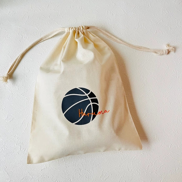 名入れ♪部活巾着♪ 卒部記念品 バッグ プレゼント サッカー部 シューズバッグ バスケットボール (Copy) - Fallook