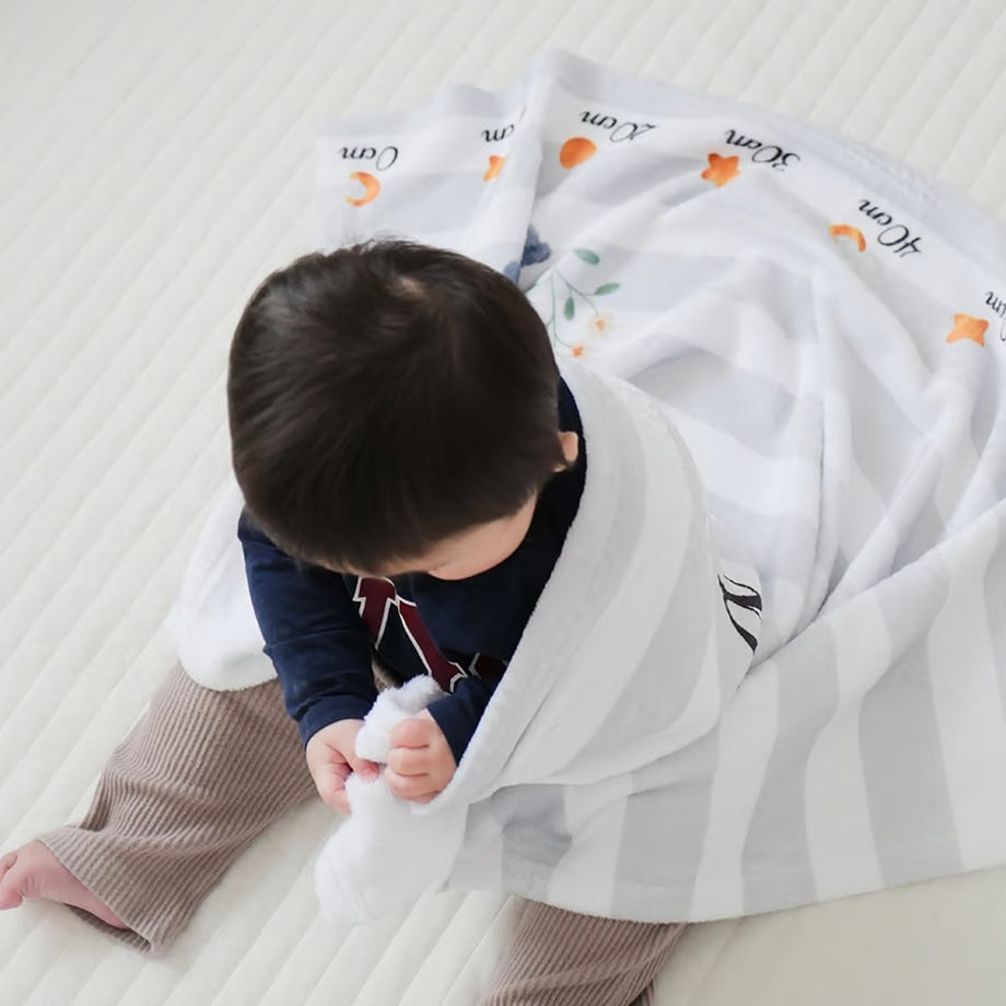 Floral pattern 🌸 Baby gift name blanket for boys, girls, babies, children, celebration gifts, birthday gifts 12