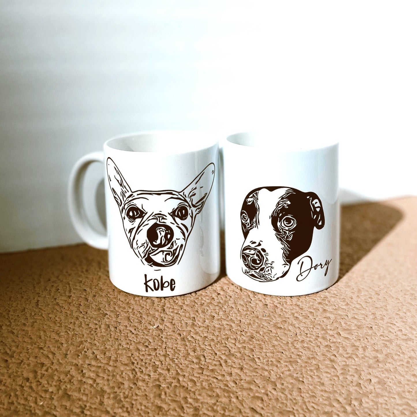 印絵♡愛犬・愛猫ペット・うちの子の写真オーダーメイドマグカップ·白いマグカップ - Fallook