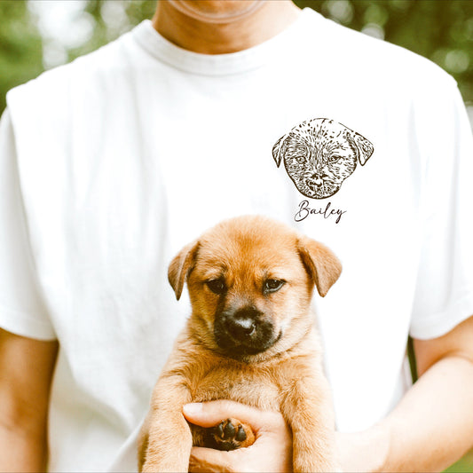 犬/猫/ペット/子供の写真 アバター を入れたカスタマイズされた Tシャツ - Fallook