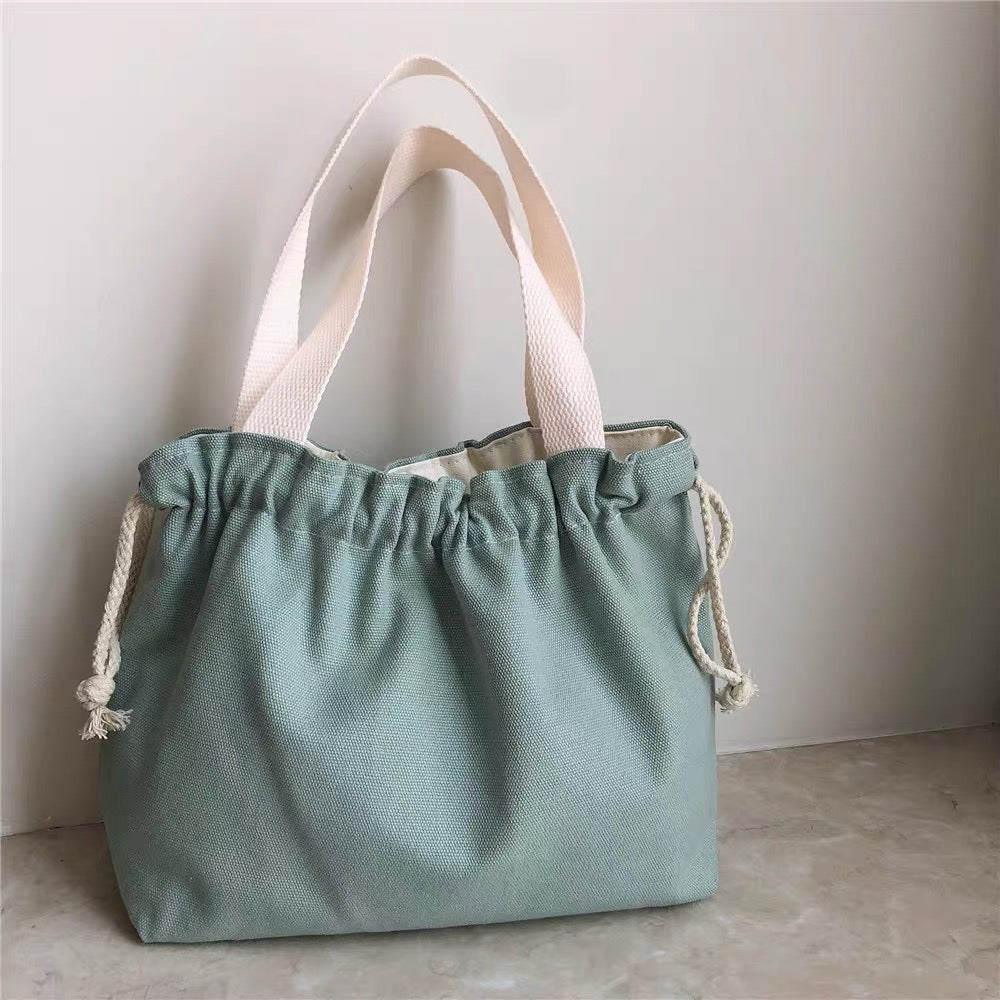 NEW ARRIVAL! トートバッグ エコバッグ レディース キャンバス コットン 巾着 手提げ·通勤通学 お買い物 お弁当 ☆商店風☆ (Copy) - Fallook