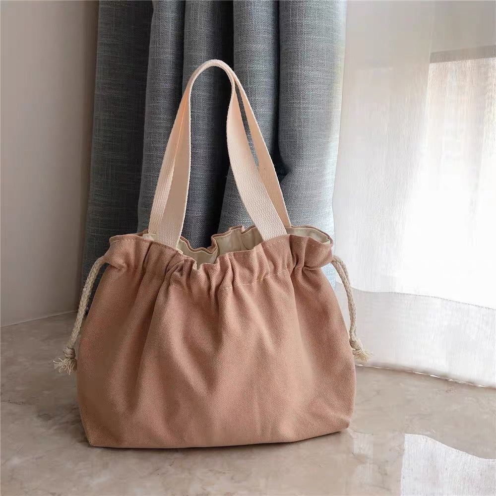 NEW ARRIVAL! トートバッグ エコバッグ レディース キャンバス コットン 巾着 手提げ·通勤通学 お買い物 お弁当 ☆商店風☆ (Copy) - Fallook