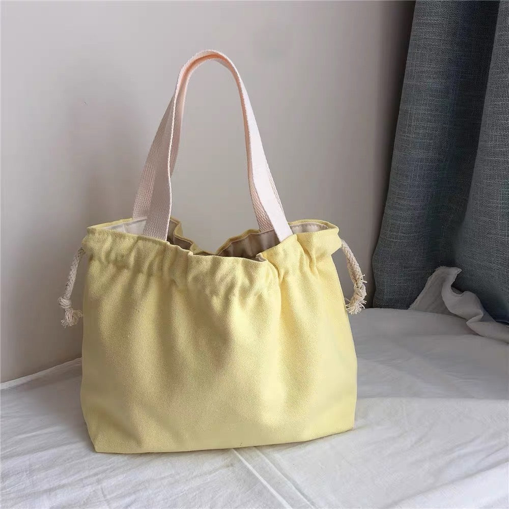 NEW ARRIVAL! トートバッグ エコバッグ レディース キャンバス コットン 巾着 手提げ·通勤通学 お買い物 お弁当 ☆商店風☆ (Copy) - Fallook
