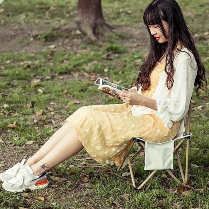 アウトドア用のロゴ入りパイプ椅子をカスタマイズしました·両面印刷 - Fallook