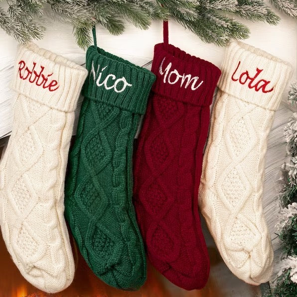 New Arrival!クリスマスを迎えます🎄2024 刺繍クリスマスストッキング 骨型 - Fallook