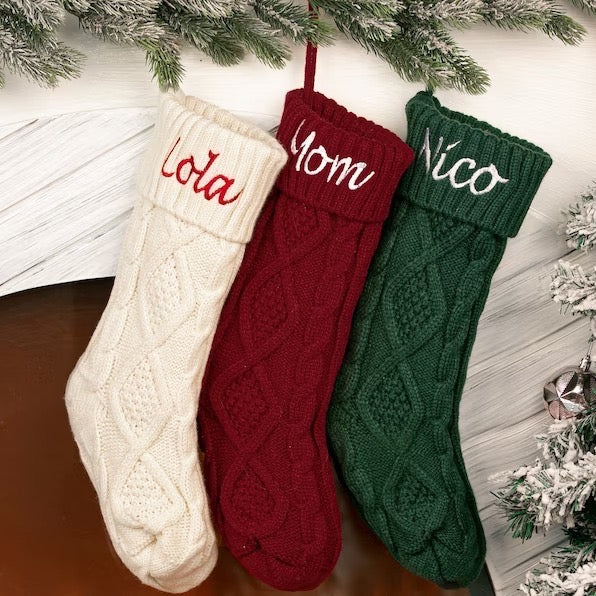 New Arrival!クリスマスを迎えます🎄2024 刺繍クリスマスストッキング 骨型 - Fallook