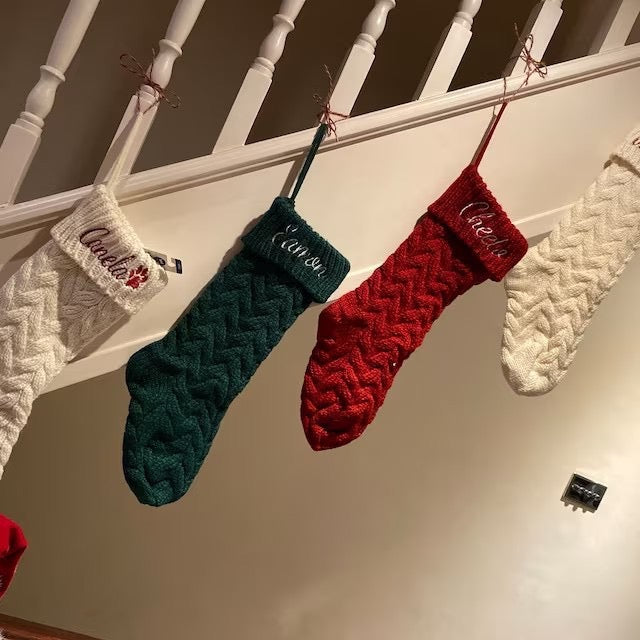 New Arrival!クリスマスを迎えます🎄2024 刺繍クリスマスストッキング 骨型 - Fallook