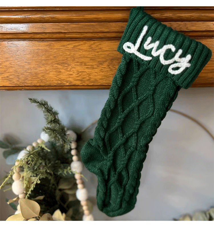 New Arrival!クリスマスを迎えます🎄2024 刺繍クリスマスストッキング 骨型 - Fallook