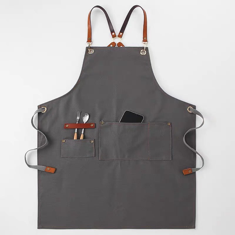 商店風-エプロン♪前掛け ポケット付き 多色 - Fallook