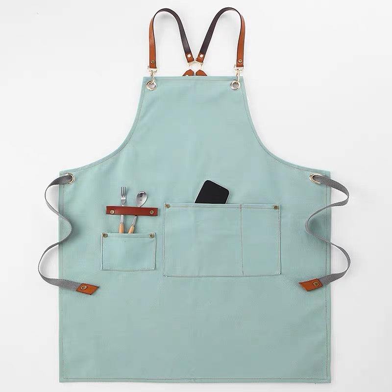 商店風-エプロン♪前掛け ポケット付き 多色 - Fallook