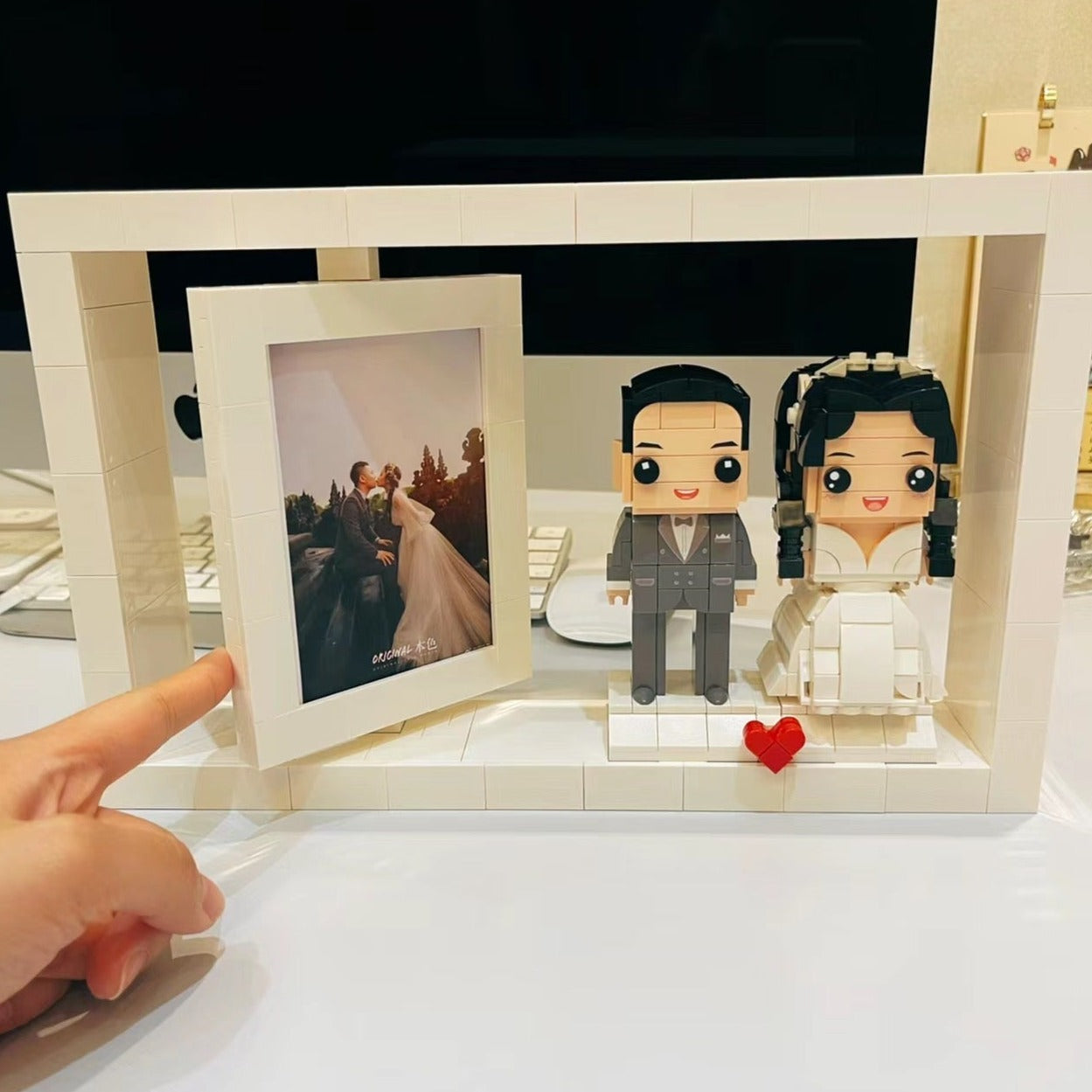 1人/匹+写真+贈り物·母の日 ブリック フィギュア カスタマイズ可能 フルボディ 1人 カスタム ブリック フィギュア - Fallook