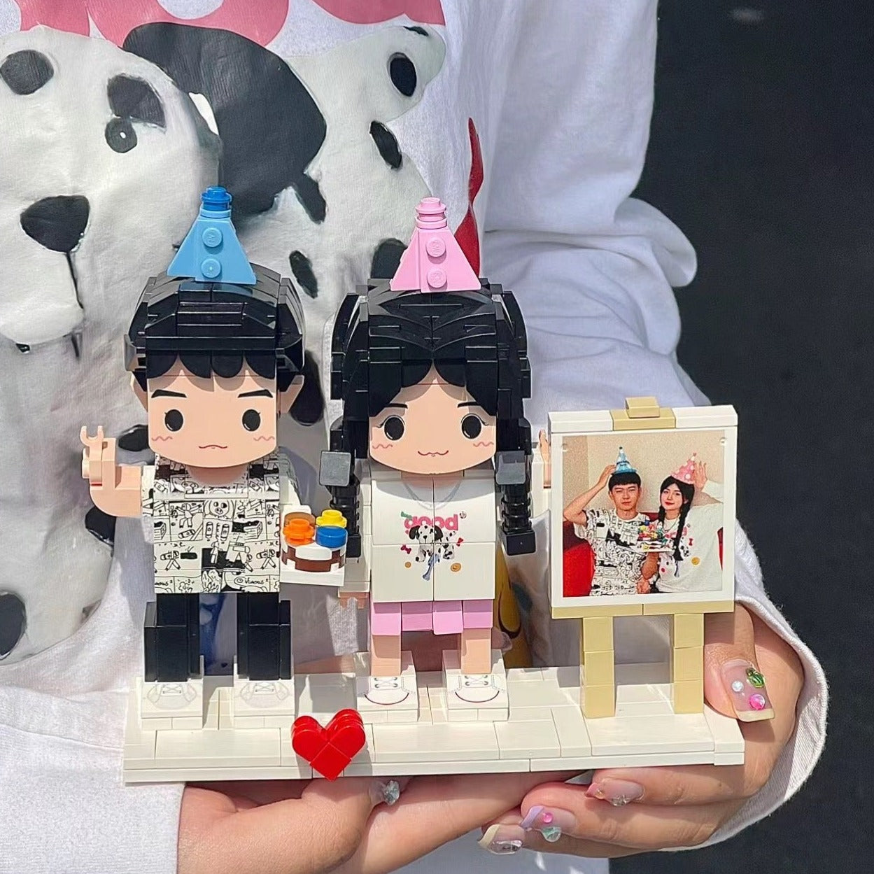 1人/匹+写真+贈り物·母の日 ブリック フィギュア カスタマイズ可能 フルボディ 1人 カスタム ブリック フィギュア - Fallook