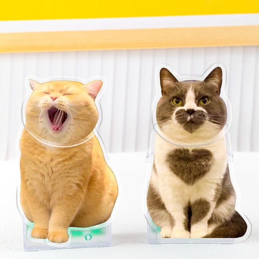 🐶🐱 ペット2匹/2人印刷•カスタマイズペット|キャラクター首振りアクリルスタンド - Fallook