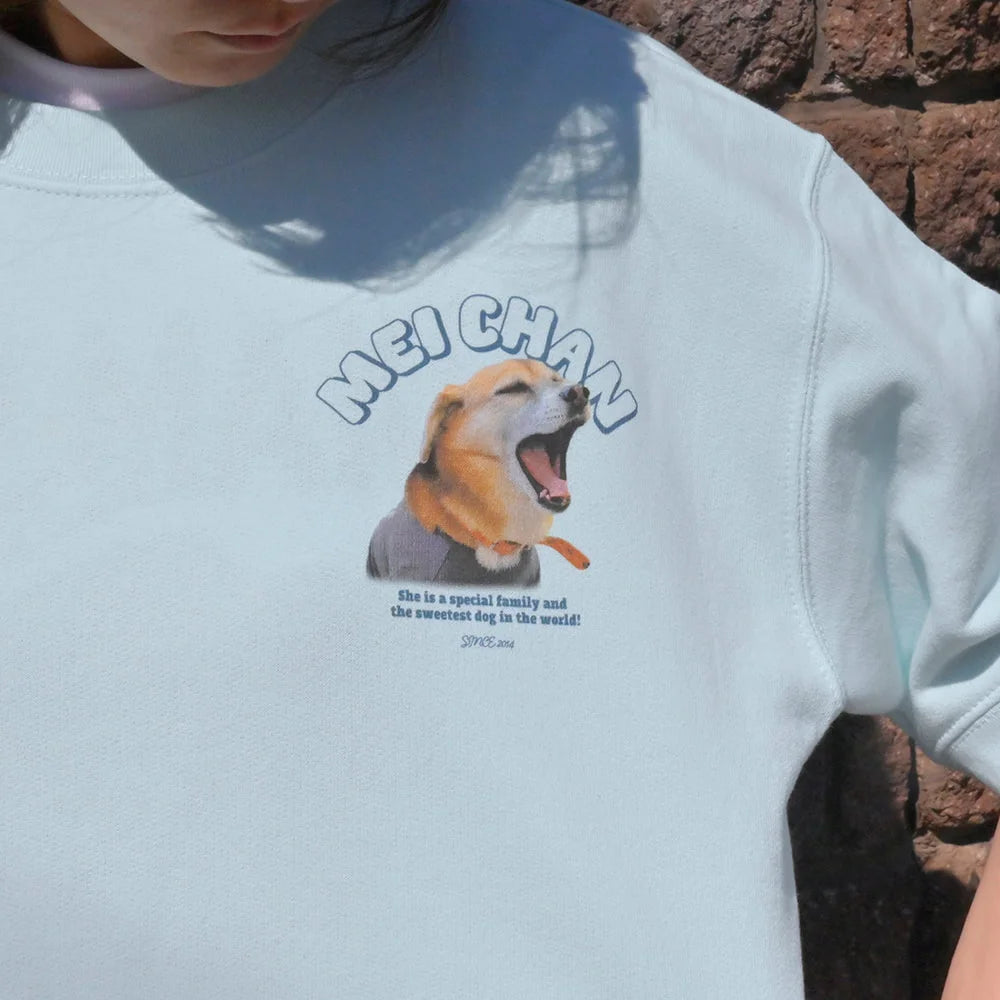 印絵 愛犬・愛猫ペット  カラー写真オーダーメイドTシャツ 両面印刷|肩落としTシャツ
