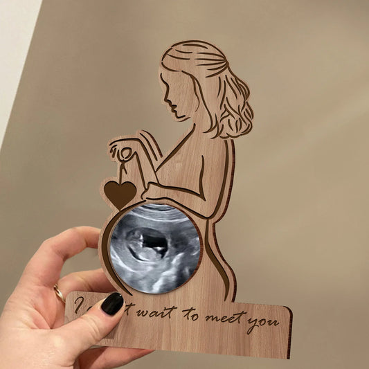 最初のハートビートでカスタム写真の愛-お母さん お母さん 新しい両親への贈り物 単人