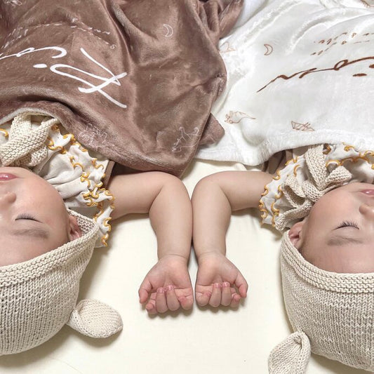 カスタマイズされた新生児の名前ブランケット·Plant(ナチュラル)·恐竜·無地 - Fallook