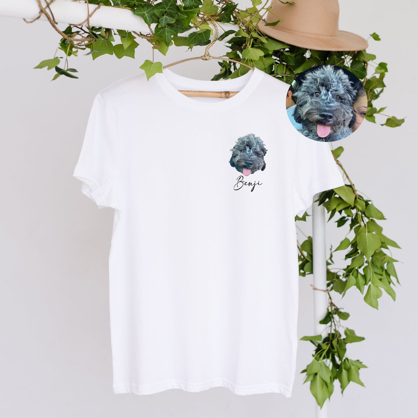 犬·猫 ペットの写真 アバター を入れたカスタマイズされた Tシャツ 大きなアバター カラフル - Fallook
