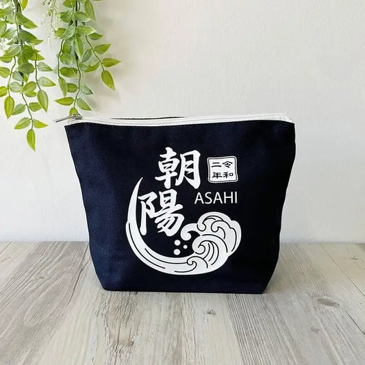 You can also choose one with a shop style gusset ♪ College design ☆ Canvas pouch