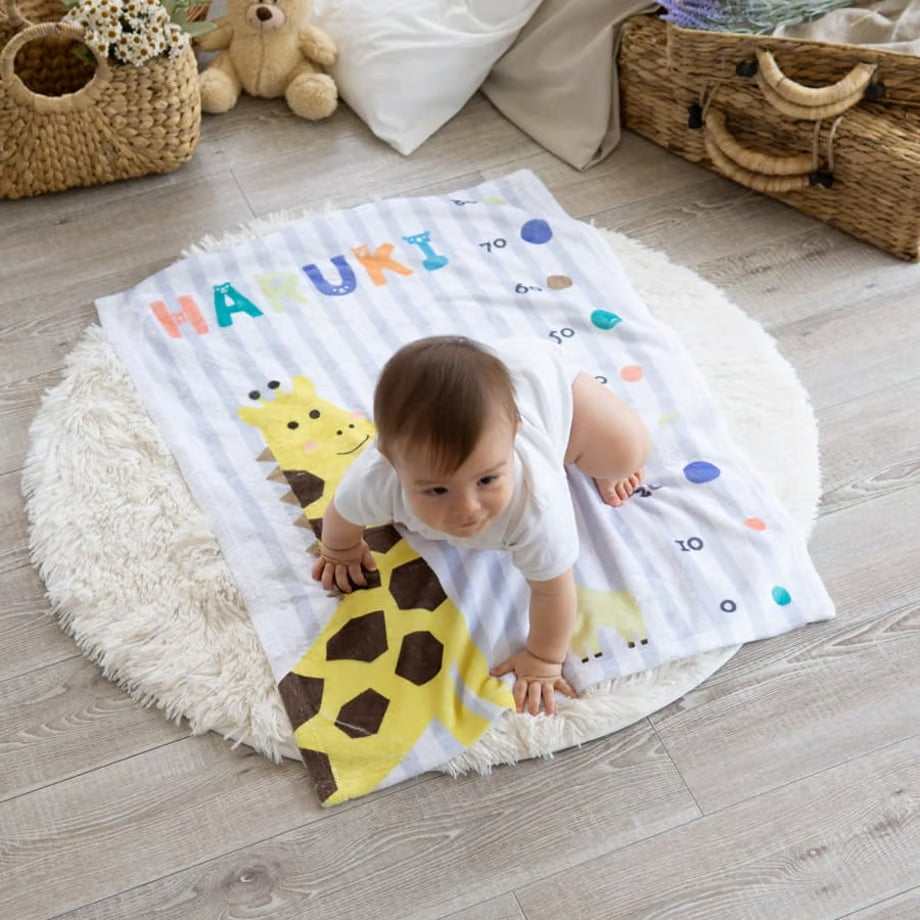 Floral pattern 🌸 Baby gift name blanket for boys, girls, babies, children, celebration gifts, birthday gifts 12