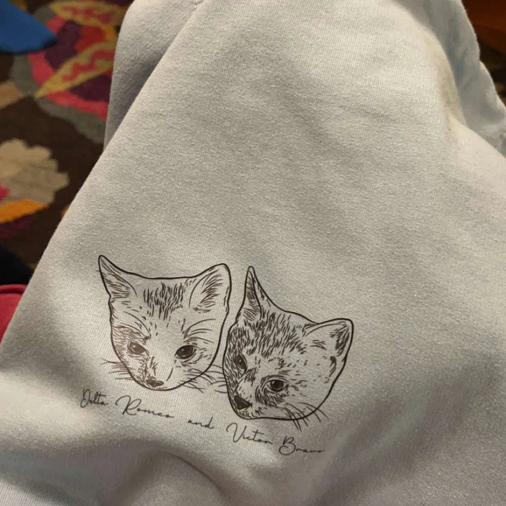 ❤️印絵♡愛犬・愛猫ペット・うちの子の写真オーダーメイドトレーナー 長袖 秋冬ウールを加えます - Fallook