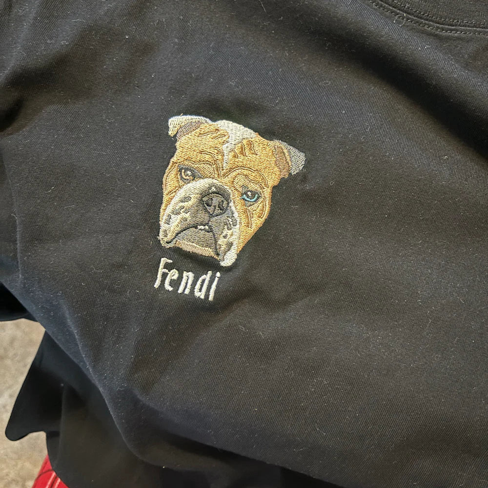 New Arrival! 刺繍 写真オーダーメイドTシャツ 愛犬・愛猫ペット - Fallook