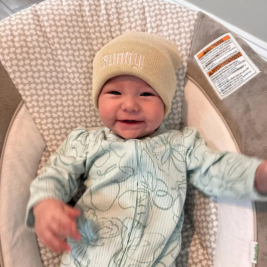 子供用·大人·オーダーメイド·ニット帽·好きなテキストを追加しました【刺繍】🎵秋冬必須 - Fallook