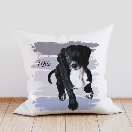 パーソナライズされたペット枕 ラインスタイルです 肖像