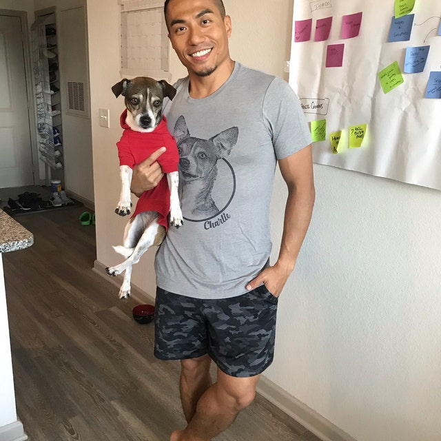 犬·猫 ペットの写真 アバター を入れたカスタマイズされた Tシャツ 大きなアバター 大きなアバター - Fallook