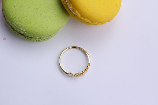 シンプル ネーム リング 指輪