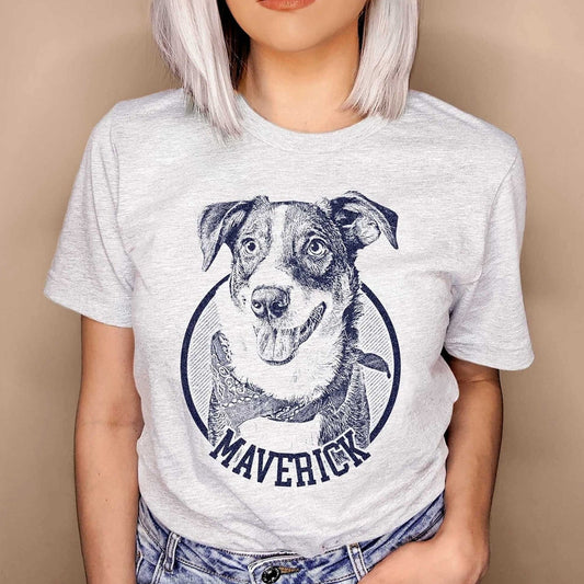 犬·猫 ペットの写真 アバター を入れたカスタマイズされた Tシャツ 大きなアバター 大きなアバター - Fallook