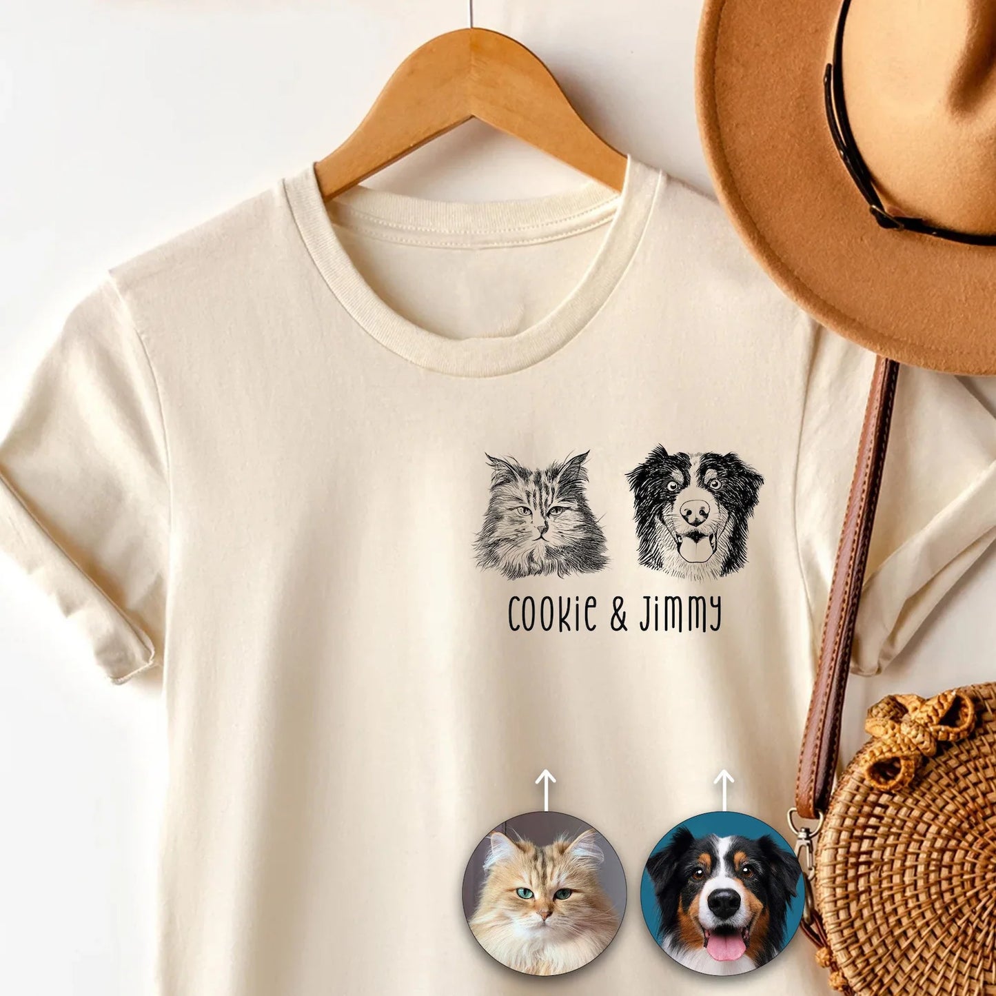 印絵 愛犬・愛猫ペット 写真オーダーメイドTシャツ