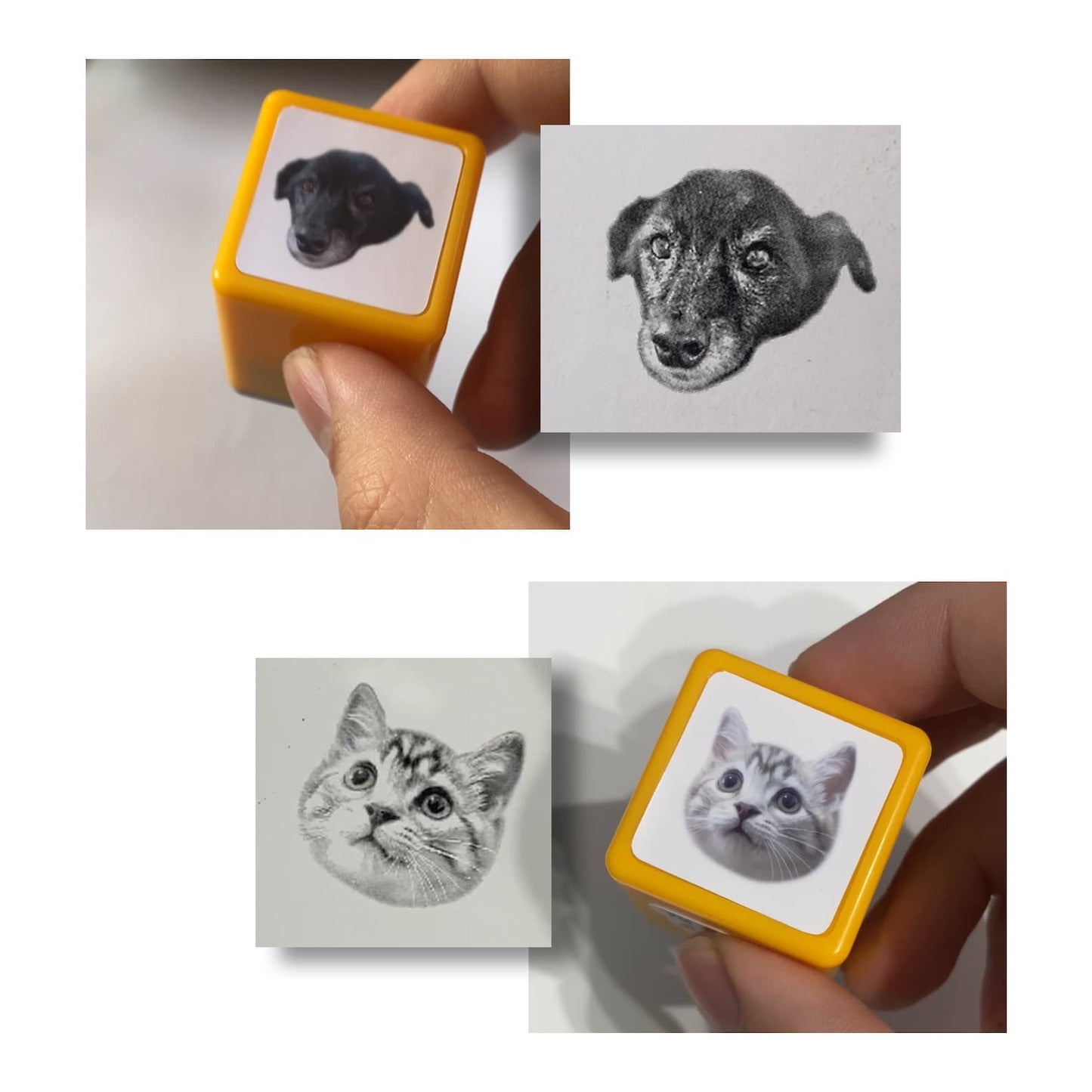 ペット写真スタンプ ペットの写真をスタンプに加工 (画像) 直径30mm四角内での制作です カスタム画像 - Fallook
