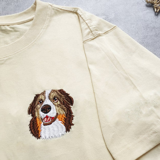 New Arrival! 刺繍 写真オーダーメイドTシャツ 愛犬・愛猫ペット - Fallook