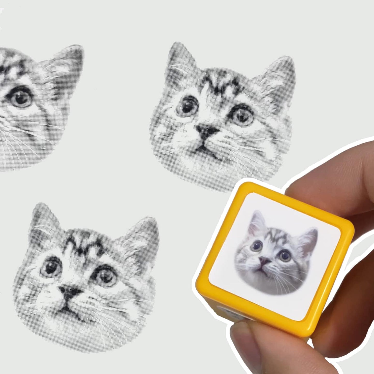 ペット写真スタンプ ペットの写真をスタンプに加工 (画像) 直径30mm四角内での制作です カスタム画像 - Fallook