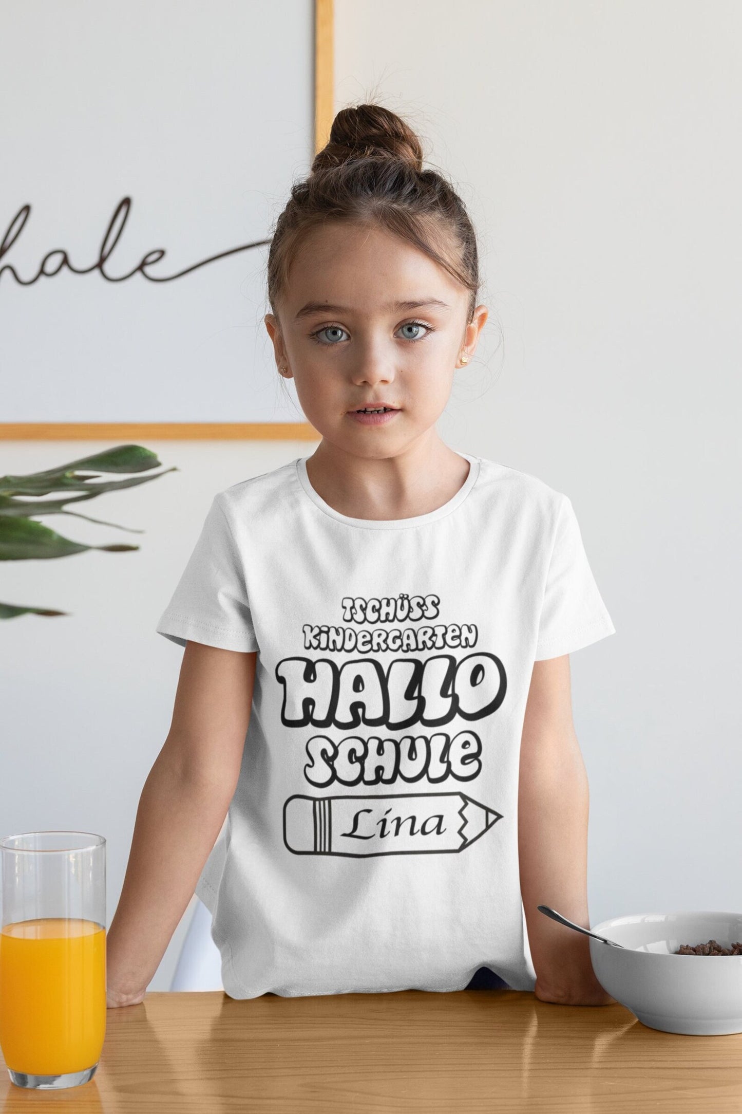 パーソナライズされたTシャツ 学校名を付けられます ですスクールチャイルド2024 入園祝し - Fallook
